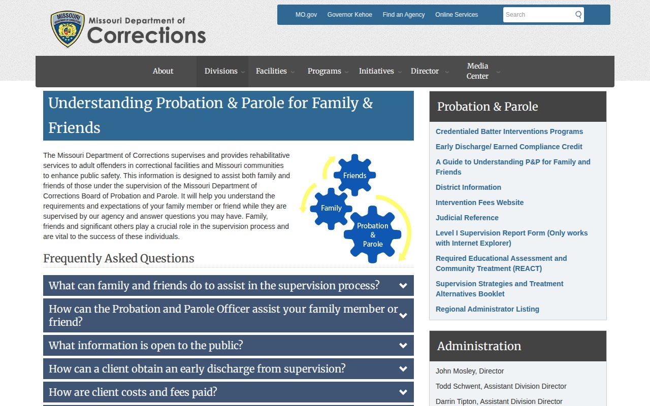 MODOC public fields for Barry County parole and probation verification